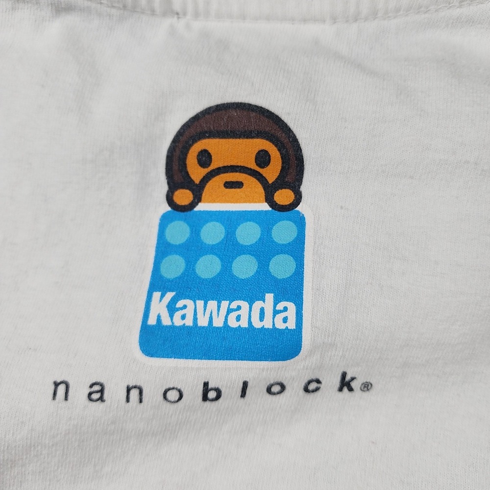 A Bathing Ape Shirt Mens L White Nanoblock Graphic Streetwear Bape Made In Japan - Picture 13 of 16